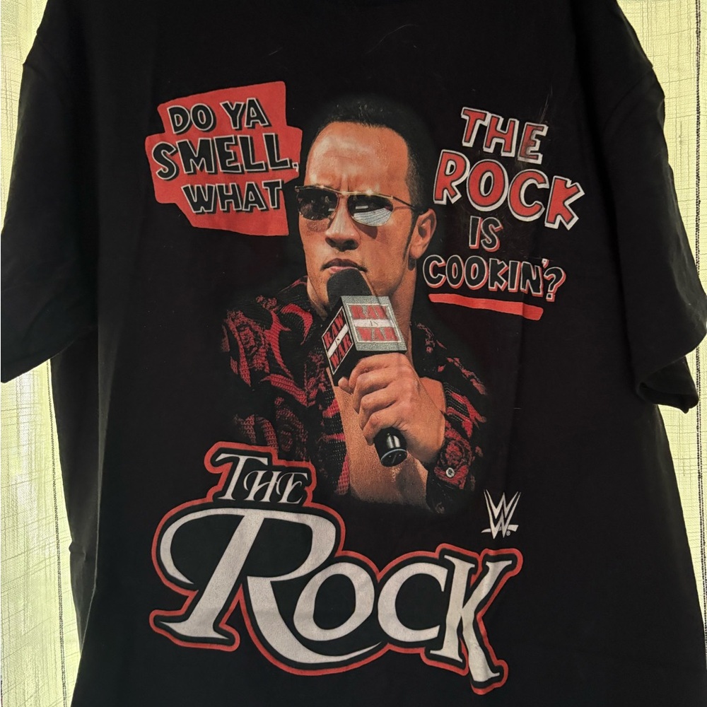 WWE The Rock Black Graphic T-Shirt